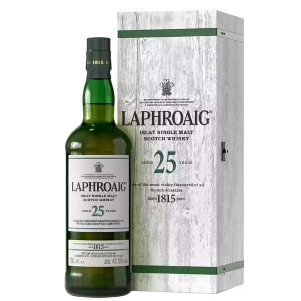 Explore the exquisite Laphroaig 25 Year Old Cask Strength, a zenith of Islay Single Malt Scotch Whisky craftsmanship, exclusively bottled by the distillery in 2023. Buy now at www.stonehouse7.com